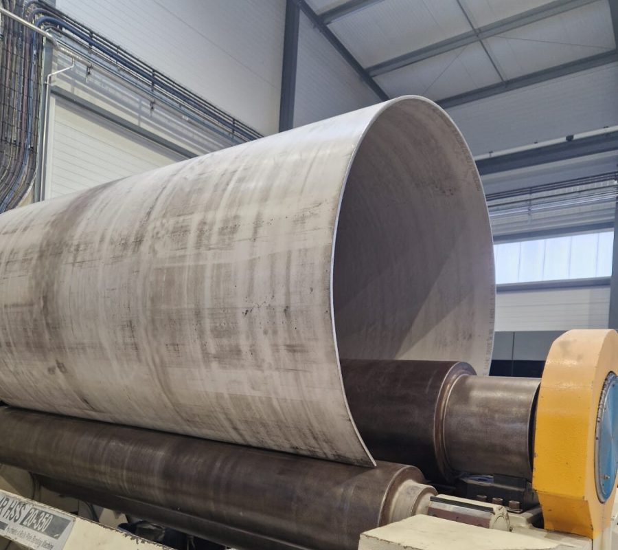 Virole cylindrique en inox, roulée